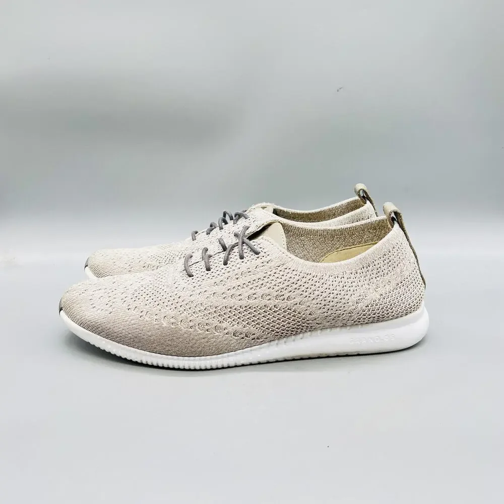 Cole Haan Shoes Womens 10.5 Beige Knit Grand OS Low Top Sneakers Comfort Casual